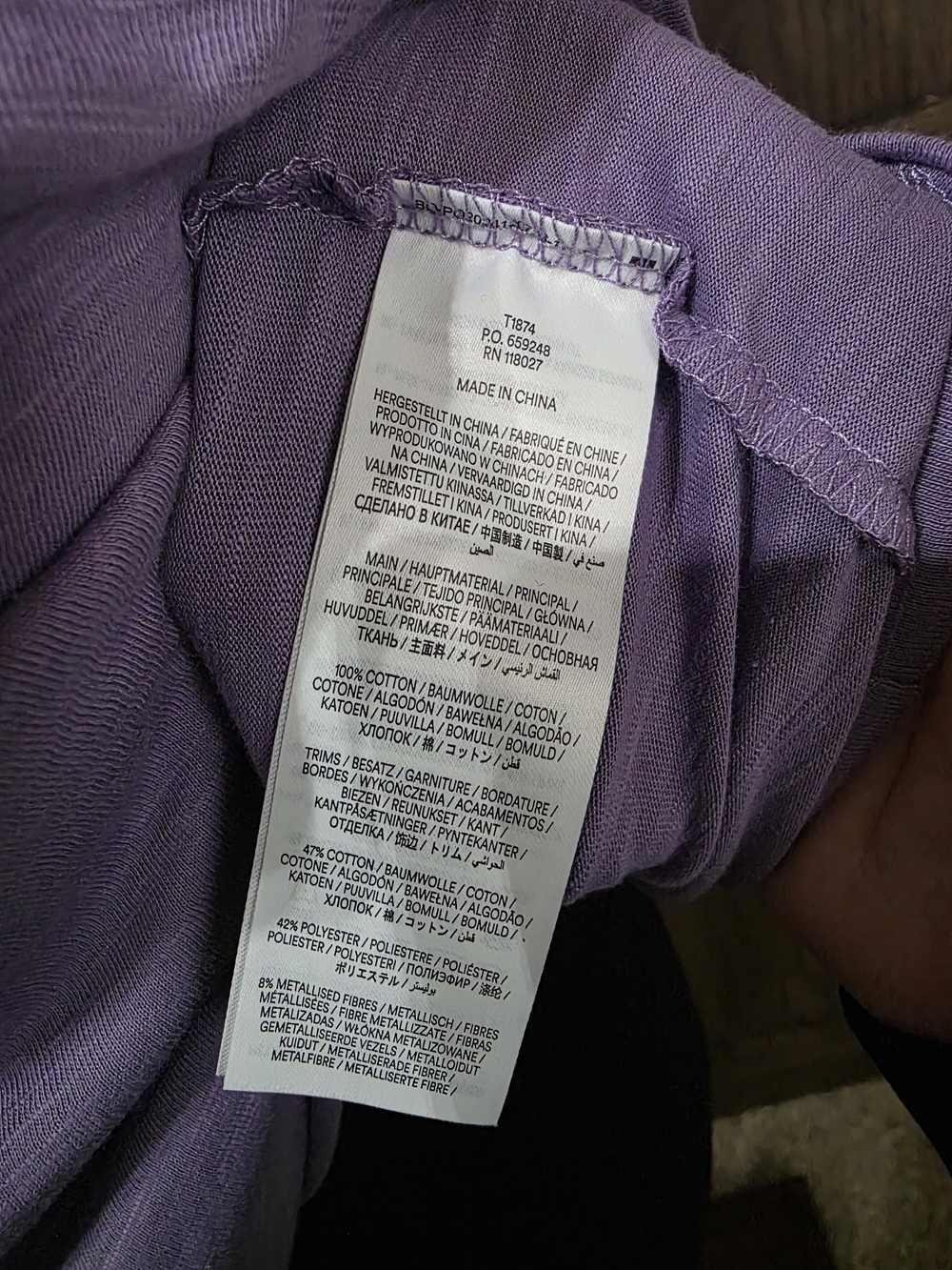 Boden Lavender V-Neck Tank - Picture 4 of 4